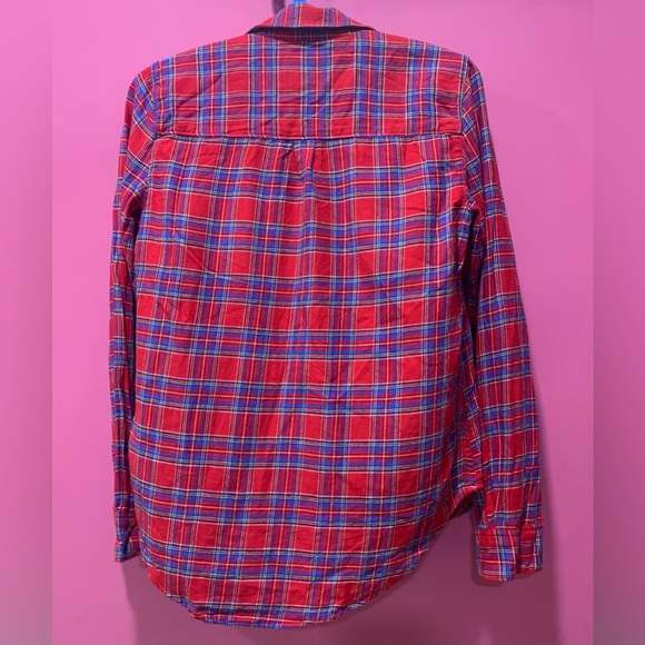 Abercrombie & Fitch Shirt Checked Shirt Flannel Shirt Size US S Red Shirt - Picture 2 of 4